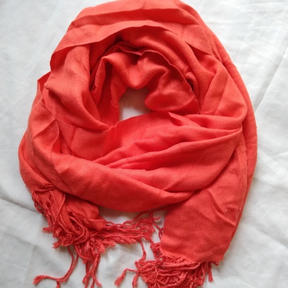 Accessories - Coral scarf. 70 inches long